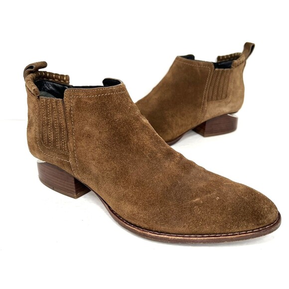 Alexander Wang Womens Kori Suede Ankle Boots Brown Size 38.5 - Picture 1 of 7